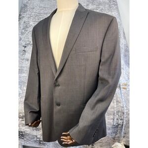 Joseph Abboud Mens Super 120s Wool Slim Fit Charcoal Gray Suit Blazer Jacket 48R
